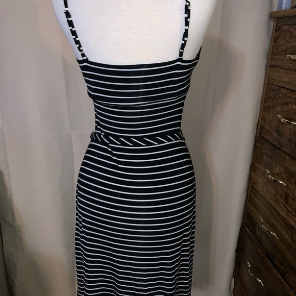 Cache Black White Striped Dress - Picture 6 of 7